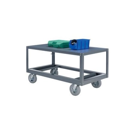 Global Equipment Portable Steel Table, 1 Shelf, 24"Wx36"Lx33-1/2"H, 1200 Lbs. Cap. 752240